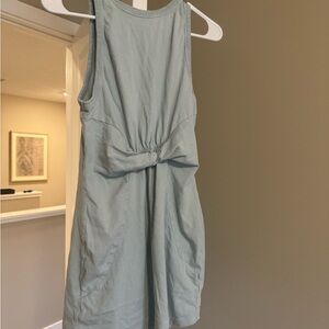 Sleek Light Blue Sleeveless Dress
